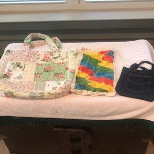 Bags with Handles or Drawstring Unique Set of 3